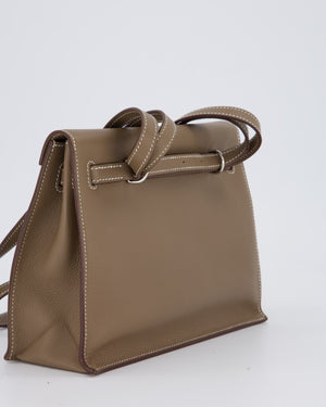 Hermès Kelly Danse Bag in Etoupe and Beton Togo Leather with Palladium Hardware