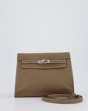Hermès Kelly Danse Bag in Etoupe and Beton Togo Leather with Palladium Hardware