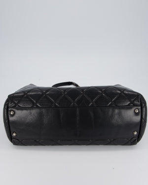 Chanel Black Soft Tote Bag In Lambskin Leather with Rutheniam Hardware