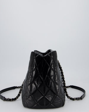 Chanel Black Soft Tote Bag In Lambskin Leather with Rutheniam Hardware