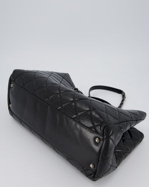 Chanel Black Soft Tote Bag In Lambskin Leather with Rutheniam Hardware