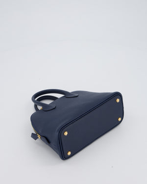 *HOT* Hermès Mini Bolide in Bleu Navy Mysore Leather with Gold Hardware