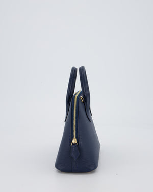 *HOT* Hermès Mini Bolide in Bleu Navy Mysore Leather with Gold Hardware