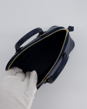 *HOT* Hermès Mini Bolide in Bleu Navy Mysore Leather with Gold Hardware