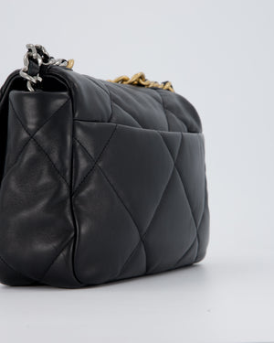 Chanel Black Medium 19 Bag in Quilted Goatskin Leather with Mixed Hardware