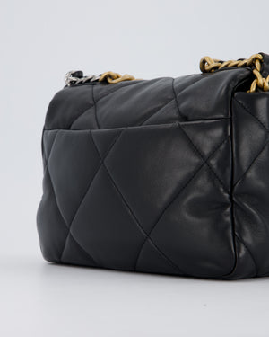 Chanel Black Medium 19 Bag in Quilted Goatskin Leather with Mixed Hardware