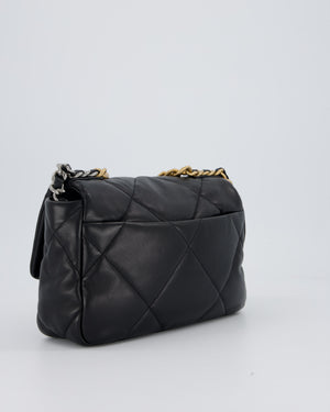 Chanel Black Medium 19 Bag in Quilted Goatskin Leather with Mixed Hardware