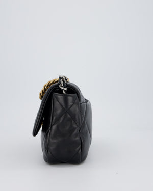 Chanel Black Medium 19 Bag in Quilted Goatskin Leather with Mixed Hardware