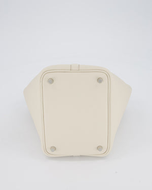 Hermès Picotin Lock 18 Bag in Craie Taurillon Clemence with Palladium Hardware