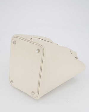 Hermès Picotin Lock 18 Bag in Craie Taurillon Clemence with Palladium Hardware