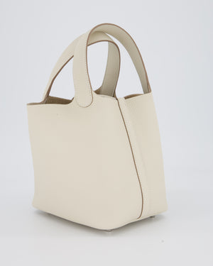 Hermès Picotin Lock 18 Bag in Craie Taurillon Clemence with Palladium Hardware
