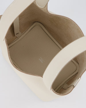 Hermès Picotin Lock 18 Bag in Craie Taurillon Clemence with Palladium Hardware