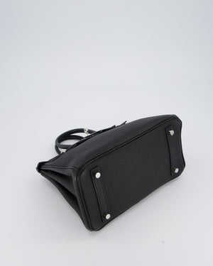 Hermès Birkin 25 Retourne Bag in Noir Togo Leather with Palladium Hardware