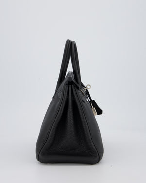 Hermès Birkin 25 Retourne Bag in Noir Togo Leather with Palladium Hardware