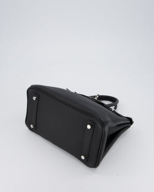 Hermès Birkin 25 Retourne Bag in Noir Togo Leather with Palladium Hardware