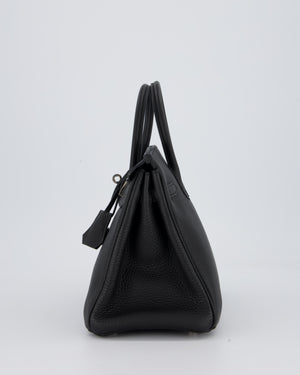 Hermès Birkin 25 Retourne Bag in Noir Togo Leather with Palladium Hardware