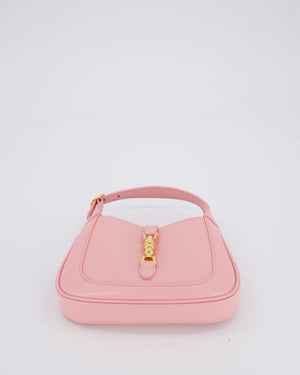 Gucci Mini Jackie 1961 Bag in Baby Pink Box Calfskin with Gold Hardware