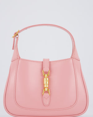 Gucci Mini Jackie 1961 Bag in Baby Pink Box Calfskin with Gold Hardware