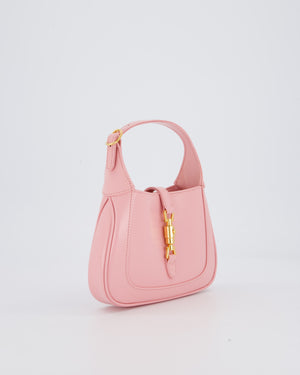 Gucci Mini Jackie 1961 Bag in Baby Pink Box Calfskin with Gold Hardware