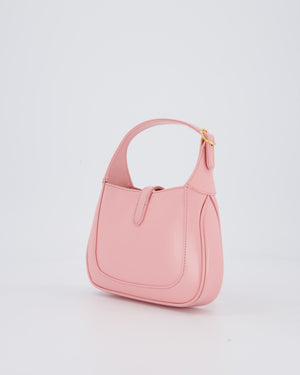 Gucci Mini Jackie 1961 Bag in Baby Pink Box Calfskin with Gold Hardware