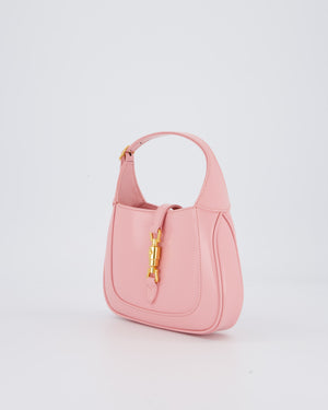 Gucci Mini Jackie 1961 Bag in Baby Pink Box Calfskin with Gold Hardware