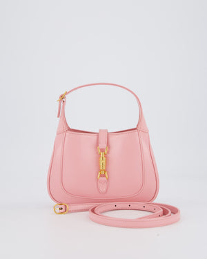 Gucci Mini Jackie 1961 Bag in Baby Pink Box Calfskin with Gold Hardware
