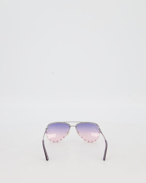 Louis Vuitton The Party Purple and Pink Sunglasses with Silver Stud Details