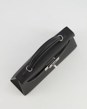 Hermès Mini Kelly II Bag in Noir Epsom Leather with Palladium Hardware