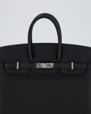 Hermès Birkin 25 Retourne Bag in Noir Togo Leather with Palladium Hardware