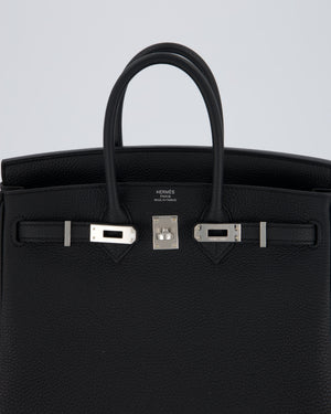 Hermès Birkin 25 Retourne Bag in Noir Togo Leather with Palladium Hardware
