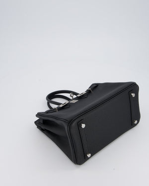 Hermès Birkin 25 Retourne Bag in Noir Togo Leather with Palladium Hardware