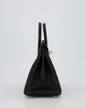 Hermès Birkin 25 Retourne Bag in Noir Togo Leather with Palladium Hardware