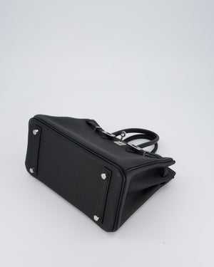 Hermès Birkin 25 Retourne Bag in Noir Togo Leather with Palladium Hardware