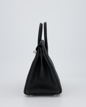 Hermès Birkin 25 Retourne Bag in Noir Togo Leather with Palladium Hardware