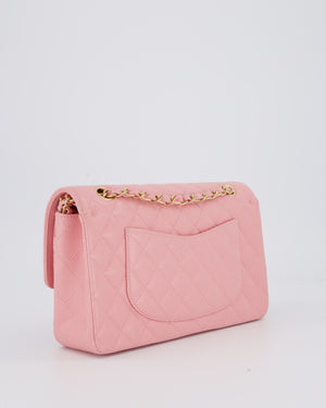Chanel Bubblegum Pink Vintage Classic Medium Double Flap Bag in Caviar Leather with 24K Gold Hardware