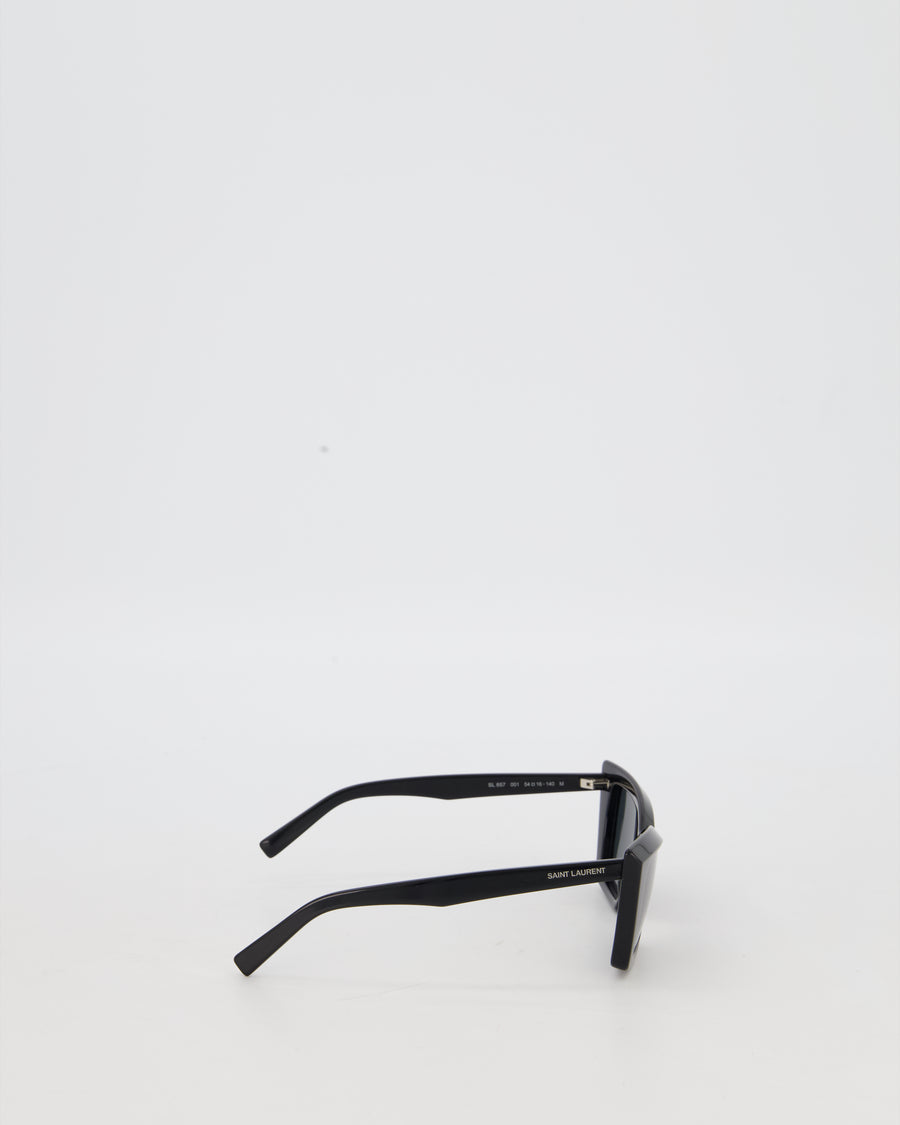 Saint Laurent Black SL 657 Cat Eye Sunglasses in Black