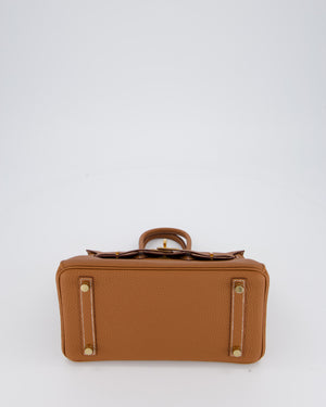 *HOT* Hermès Birkin 25 Retourne Bag in Gold Togo Leather with Gold Hardware