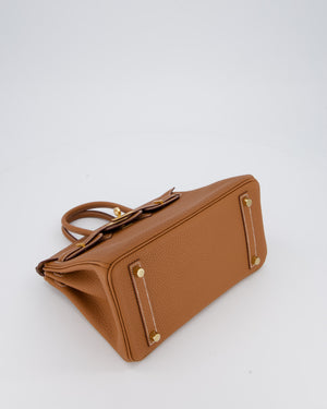 *HOT* Hermès Birkin 25 Retourne Bag in Gold Togo Leather with Gold Hardware