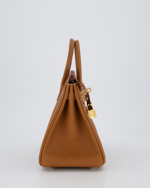 *HOT* Hermès Birkin 25 Retourne Bag in Gold Togo Leather with Gold Hardware