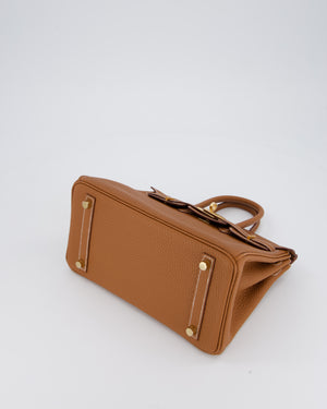 *HOT* Hermès Birkin 25 Retourne Bag in Gold Togo Leather with Gold Hardware