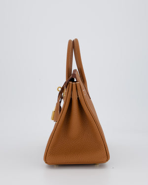 *HOT* Hermès Birkin 25 Retourne Bag in Gold Togo Leather with Gold Hardware