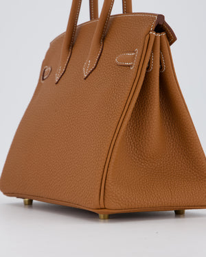 *HOT* Hermès Birkin 25 Retourne Bag in Gold Togo Leather with Gold Hardware
