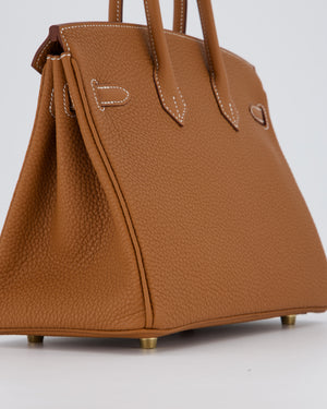 *HOT* Hermès Birkin 25 Retourne Bag in Gold Togo Leather with Gold Hardware