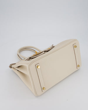 Hermès Birkin 30 Retourne Bag in Craie Togo Leather with Gold Hardware