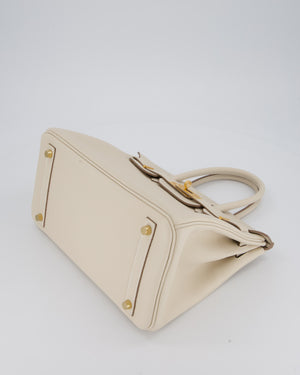 Hermès Birkin 30 Retourne Bag in Craie Togo Leather with Gold Hardware