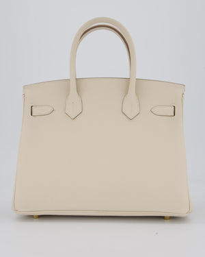 Hermès Birkin 30 Retourne Bag in Craie Togo Leather with Gold Hardware