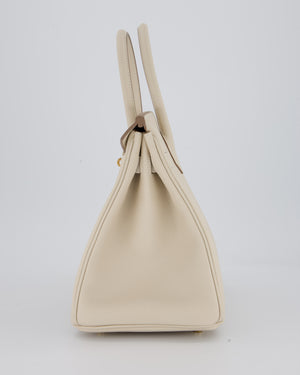 Hermès Birkin 30 Retourne Bag in Craie Togo Leather with Gold Hardware