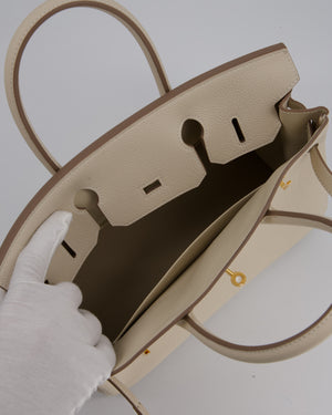 Hermès Birkin 30 Retourne Bag in Craie Togo Leather with Gold Hardware
