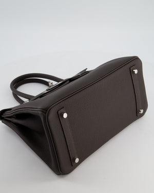 Hermès Birkin 30 Retourne Bag in Bai Brun Togo Leather with Palladium Hardware