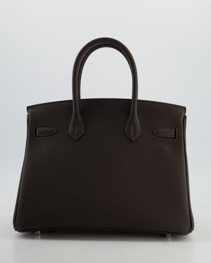 Hermès Birkin 30 Retourne Bag in Bai Brun Togo Leather with Palladium Hardware